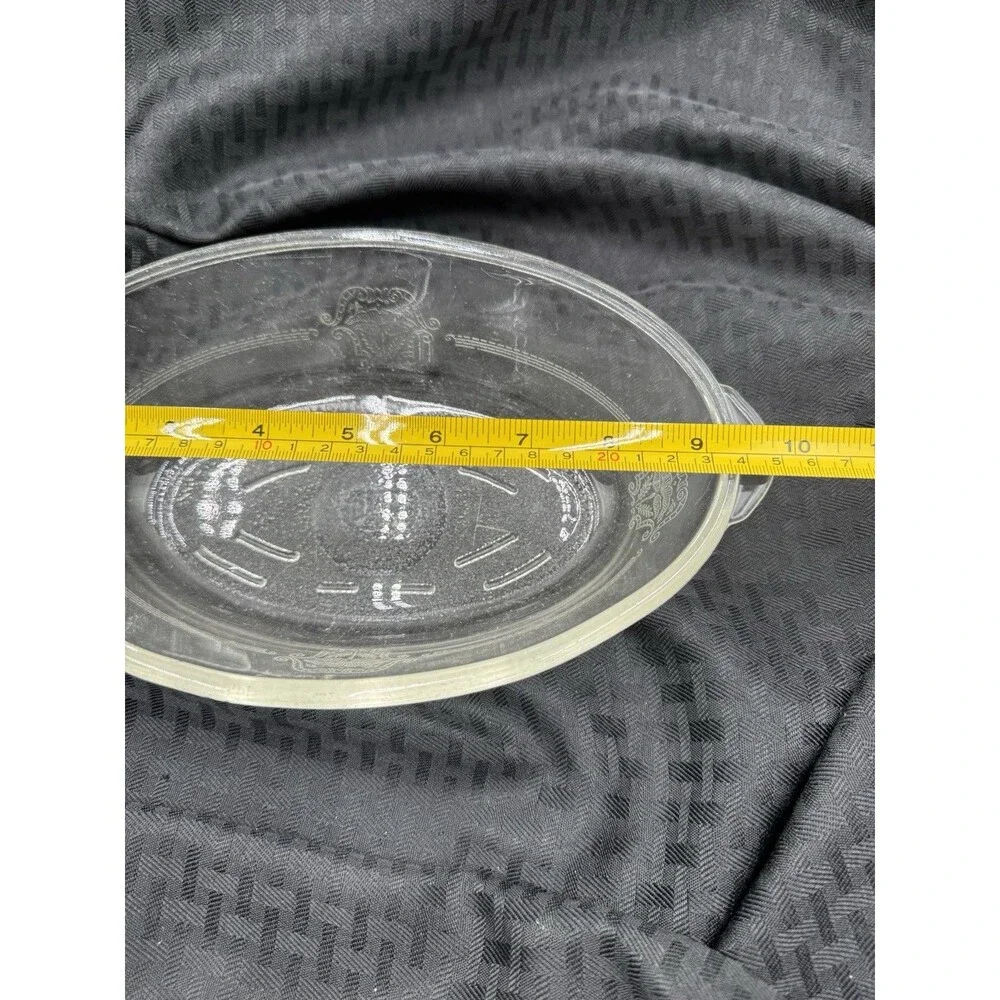 Vintage Etched Clear USA Glasbake  235 Bowl Tab Handles
